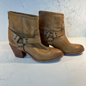 Frye Brown Leather Ankle Booties